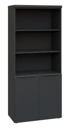 SIN 5 - 8DN3 kancelářská skříň, 2-dveřová/nika, 1820x800x400, antracit